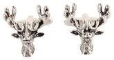 CLEARANCE - Dalaco Stags Head Cufflinks Burnished Rhodium Plate
