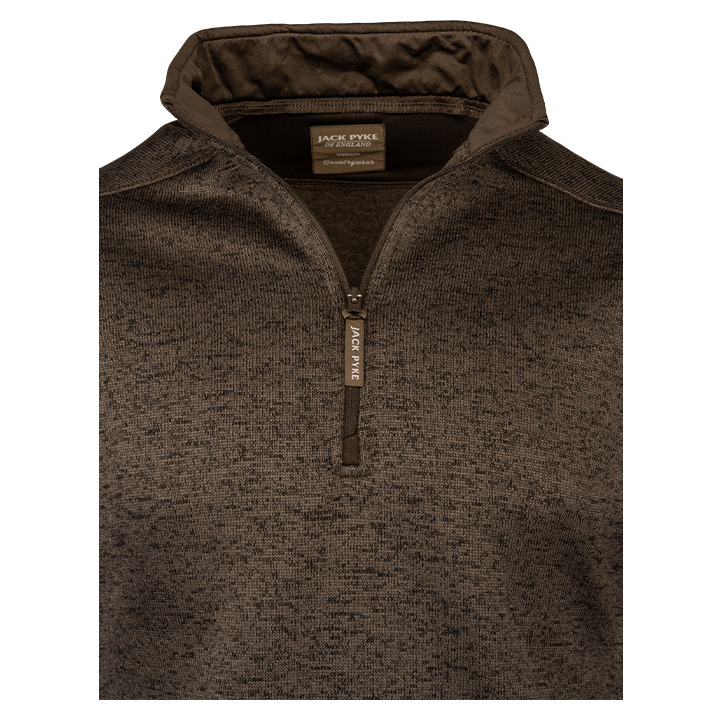 Jack Pyke Melange Quarter Zip Fleece Fleck.