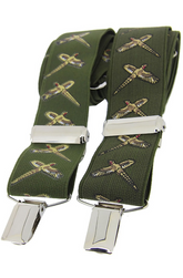 Soprano Flying Pheasant Green 35mm X Style Braces