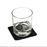CLEARANCE - Stag Engraved Style Glass Tumbler with Slate Coaster Gift Set
