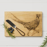 CLEARANCE-Oak Cheese Board & Knife Set