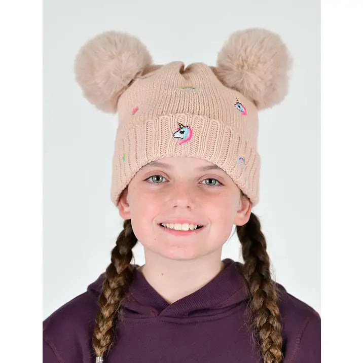 Kids Embroidered Fun Beanie