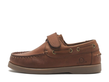 CLEARANCE - Chatham Oliver-Kids Velcro Boat Shoes.