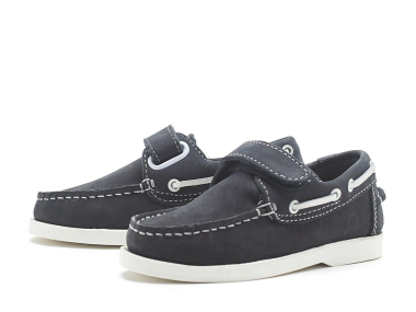 CLEARANCE - Chatham Oliver-Kids Velcro Boat Shoes.