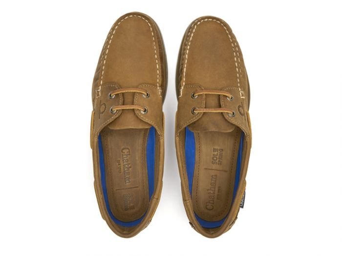 CLEARANCE - Chatham Deck II G2 Premium Leather Boat Shoes-Mens-Walnut.