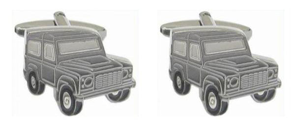 CLEARANCE - Dalaco Landrover Defender Rhodium Cufflinks.