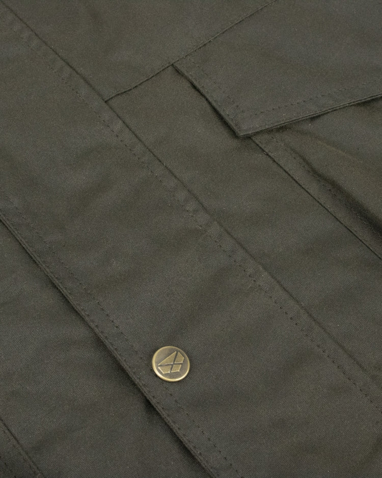 Hoggs of Fife Caledonia Men's Wax Jacket. Antique Olive.