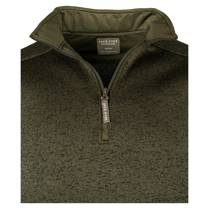 Jack Pyke Melange Quarter Zip Fleece Fleck.