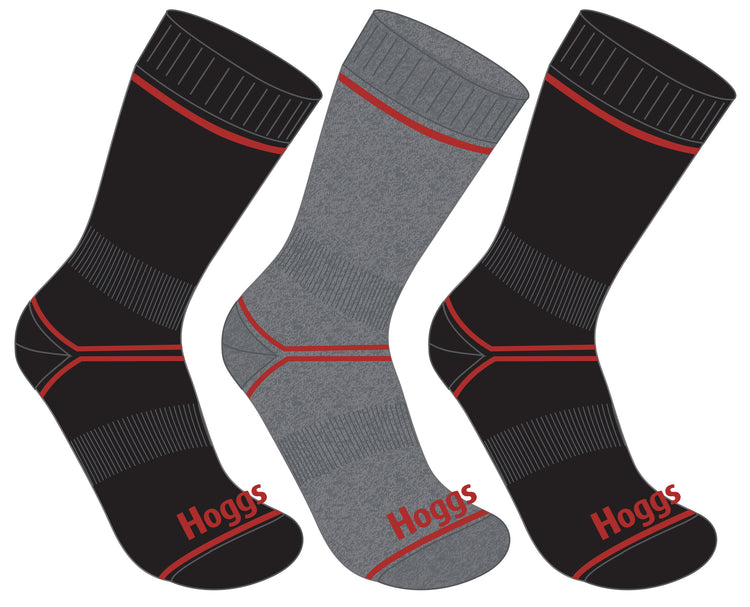 Hoggs Of Fife Comfort Cotton Work Socks (3 Pack).