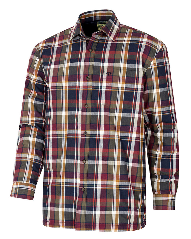 Hoggs Of Fife Arran Microfleece Lined 100% Cotton Shirt.
