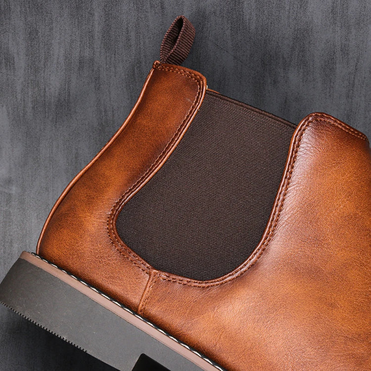 Luxury Leather Men's Chelsea Boots-Retro Style