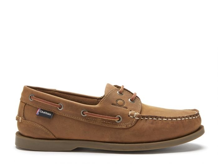 CLEARANCE - Chatham Deck II G2 Premium Leather Boat Shoes-Mens-Walnut.