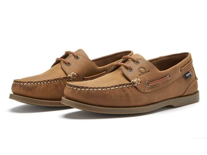 CLEARANCE - Chatham Deck II G2 Premium Leather Boat Shoes-Mens-Walnut.