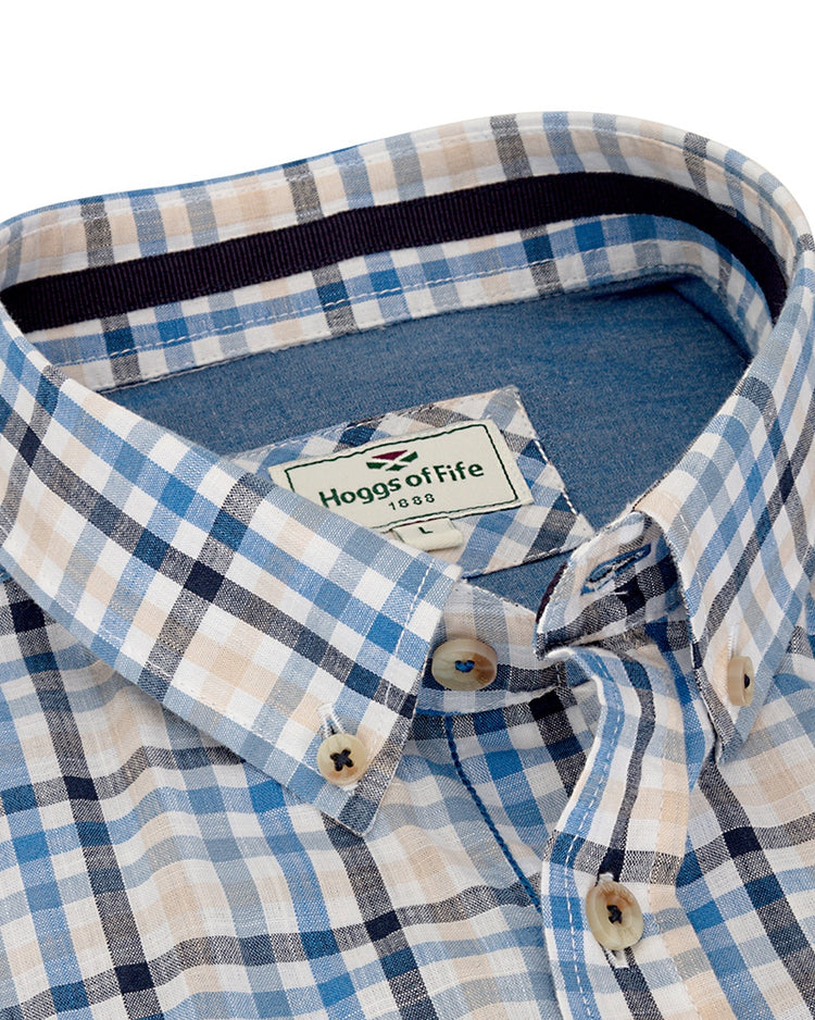 Hoggs Of Fife Aberdour Short Sleeve Checked Shirt.