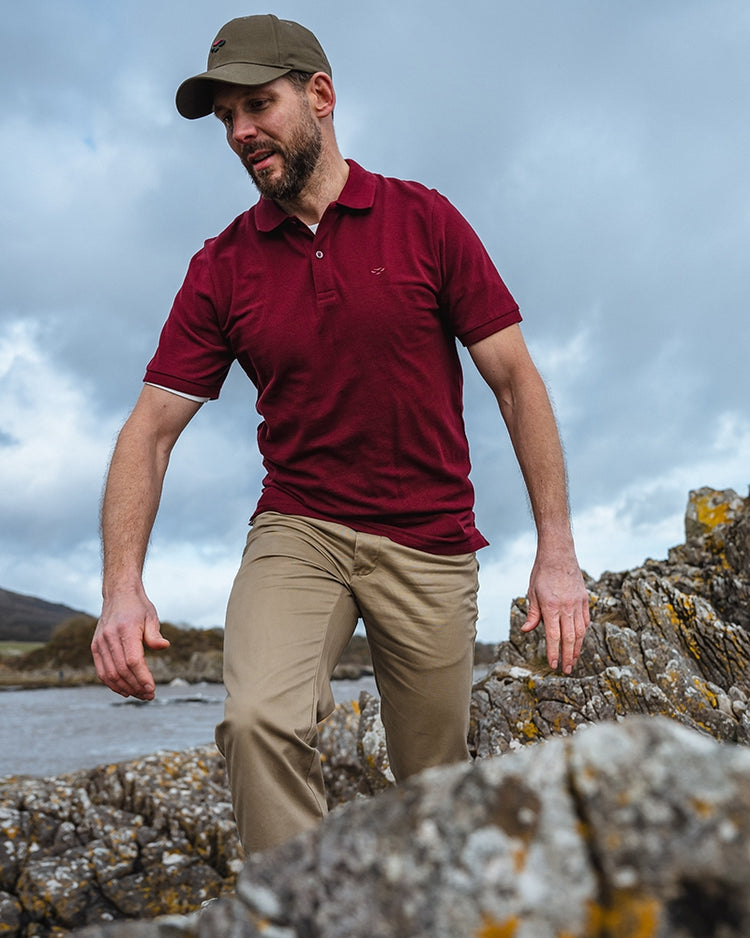Hoggs Of Fife Largs Pique Polo Shirt.