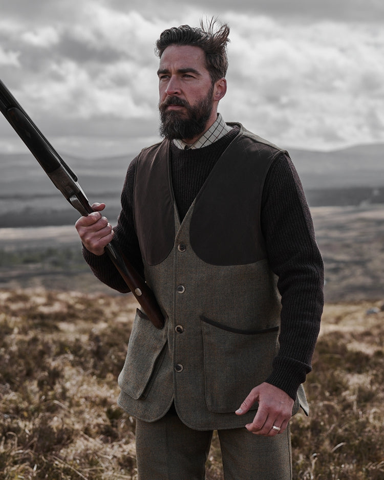 CLEARANCE - Hoggs of Fife Kinloch Technical Tweed Field Waistcoat.