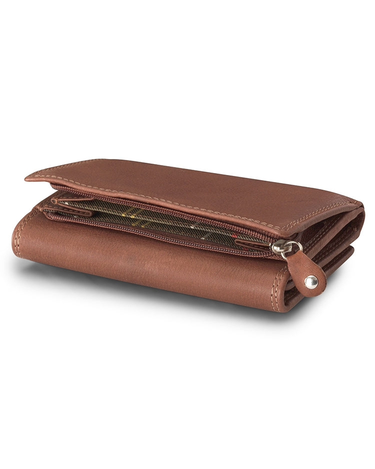 Hoggs Of Fife Monarch Leather Bi Fold Purse 16cm.