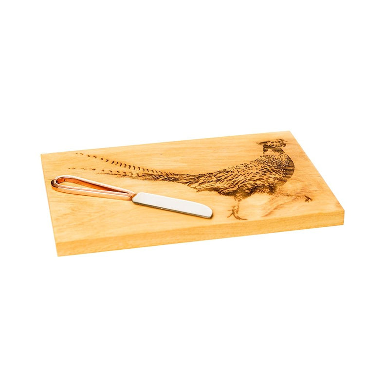 CLEARANCE-Oak Cheese Board & Knife Set